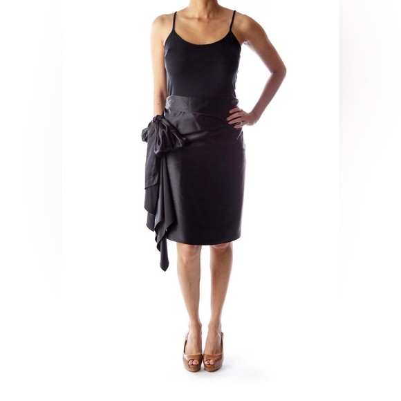 BCBGMAXAZRIA wrap around silk wrap skirt convertible - Picture 1 of 6